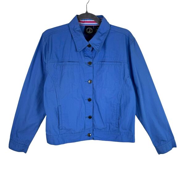 Lighthouse Apparel 100% Cotton Periwinkle Button Up Light Denim Jacket Size M - Picture 1 of 8
